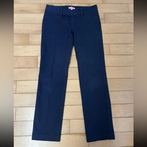Lilly Pulitzer Navy Tailored Dress Pants Size 2 Preppy Workwear